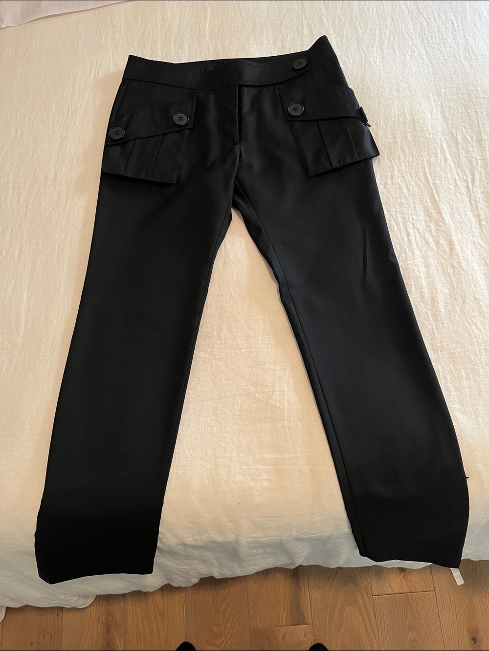 Alexander Wang Black Cargo Pocket Trousers